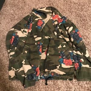Camo floral jacket